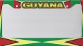 Black, Green, Red, White & Gold : Guyana License Plate Cover